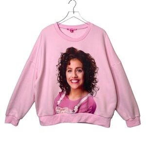 Dolls Kill x Clueless Pink Fashion Victim Women’s Oversized Sweatshirt Sz XL